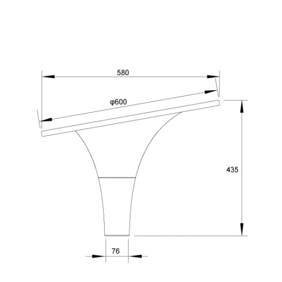 PL40 Solar 18W LED Lamp Post Light (Without Column)