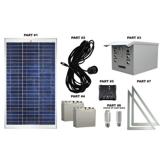 FL102 Solar LED Light Bulb Conversion System (2 Fittings)