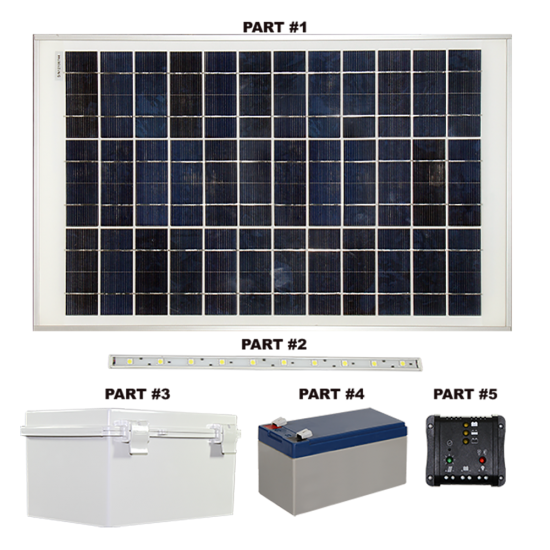 FL120 Solar 3W LED Sign Light System (1-4 Lights)