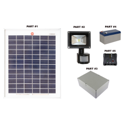 SF20 Solar LED Mini Floodlight System With Motion Sensor (1 Fixture)