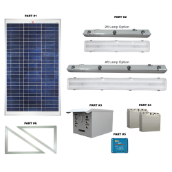 FL17 Solar Shelter / Batten Light (1 or 2 Lamp System)