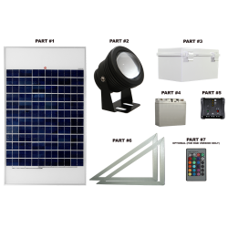 FL71 Solar LED Spot Light System (1 Lamp Kit)