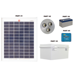 SH01 Solar LED Bus Shelter Light (1 Lamp Kit)