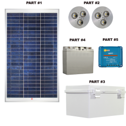 SH02 Solar Shelter / Batten Light (2 Lamp System)