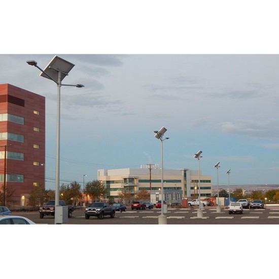 SL24 Solar Double 10W-20W LED Street / Car Park / Area Light (With Column)