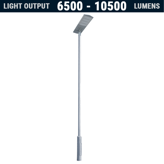 SL41 Solar 60W-100W LED All-In-One Area Light (With Column)