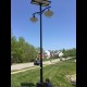 SL22 Solar Double 10W LED Street / Car Park / Area Light (With Column) 