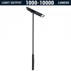 SL51 Solar 5W-40W LED Street / Car Park / Area Light (With Column)