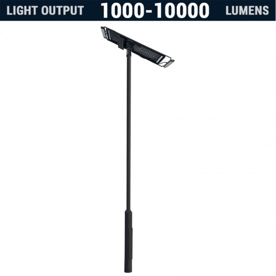 SL51 Solar 5W-40W LED Street / Car Park / Area Light (With Column)